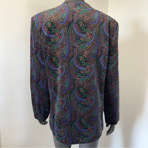 VTG COLLECTION INTERNATIONAL Paisley Patterned Women's Blazer Jacket - Picture 8 of 8